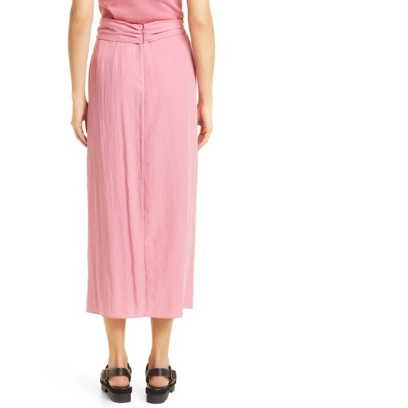 VINCE Knot Front Midi Skirt, Small - Picture 5 of 12